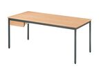 Table rectangulaire L.1800 x P.800 mm hêtre et anthracite