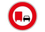 Panneau temporaire interdiction aux camions de dépasser BK3A