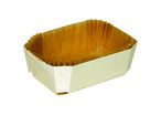 Barquette cuisson en bois 175X75XH40mm + feuille cuisson X400 Firplast