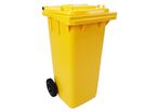 Manutan Expert - Poubelle Full Color 120L Jaune - Tri Sélectif Mobile - 62% Recyclé