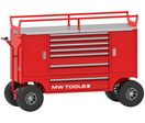Servante d'atelier robuste avec support pneus - 7 tiroirs - Grandes roues avec freins à disque - Set de 514 outils MW Tools MWE512M3
