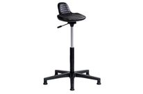 Sofame - Tabouret Assis Debout AS200 - Noir - Réglable 590-850mm - Polyuréthane Ergonomique