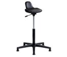 Sofame - Tabouret Assis Debout AS200 - Noir - Réglable 590-850mm - Polyuréthane Ergonomique