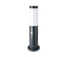 Borne de Jardin Acier Inoxydable avec Détecteur 45cm pour Ampoule E27 IP44 - Noir