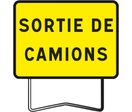 Panneaux temporaires de chantiers KC1 800 x 600 "Sortie de camions"