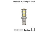 Ampoule T10 12/24V 360° 9 leds Lumière du jour