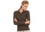 Polo safran femme manches longues 