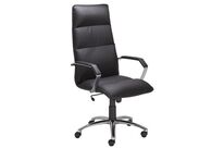 Nowy Styl - Fauteuil de direction Prado Noir Cuir Véritable - Ergonomique 8h - Roulettes - Réglable