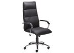 Nowy Styl - Fauteuil de direction Prado Noir Cuir Véritable - Ergonomique 8h - Roulettes - Réglable