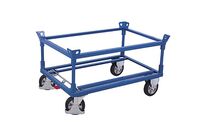 Variofit - Chariot Porte-Palettes Cadre Rehaussé - 1200 kg - Acier Bleu - Roulettes Caoutchouc Plein