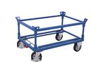 Variofit - Chariot Porte-Palettes Cadre Rehaussé - 1200 kg - Acier Bleu - Roulettes Caoutchouc Plein