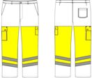 Pantalon Haute visibilité Vert/Jaune Fluo