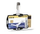 Boite de 25 porte-cartes de sécurité ouvert avec clip pour 2 cartes - 54 x 85 mm