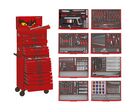 Servante d'atelier complète rouge 19 tiroirs set en mousse 399 outils Teng Tools TCEMM399RED