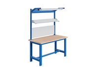 Poste de travail établi Cubo avec châssis en acier soudé et plateau multiplex 1500 mm Sofame COD1500VUBIS