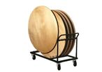Chariot de transport pour plateaux table Mairietable ronde