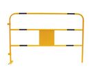 Manutan Expert - Barrière de chantier temporaire noir/jaune - Acier 1500x1000mm - Usage extérieur parking