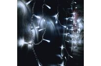 Rideau lumineux 120LED IP44 2M 8 modes - câble transparent - Blanc Froid 6000K - 8000K