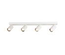 Plafonnier 4 Spots Orientables pour Ampoule GU10 - Noir
