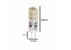 Pack de  10 - Ampoule LED G4 2W 12V SMD2835 24LED 360° - Blanc Froid 6000K - 8000K