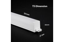 Tube Néon LED T5 60cm 7W 2 Têtes avec Interrupteur - Garantie 6 ans - Blanc Chaud 2300K - 3500K