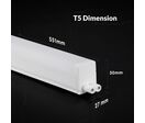 Tube Néon LED T5 60cm 7W 2 Têtes avec Interrupteur - Garantie 6 ans - Blanc Chaud 2300K - 3500K