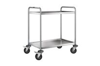 Blanco - Chariot à plateaux inox 2 niveaux - Charge 120 kg - Roulettes pivotantes freinées - Garantie 3 ans