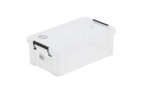 Manutan Expert - Bac de rangement transparent 5.8L avec couvercle - Polypropylène - Usage alimentaire - Emboîtable