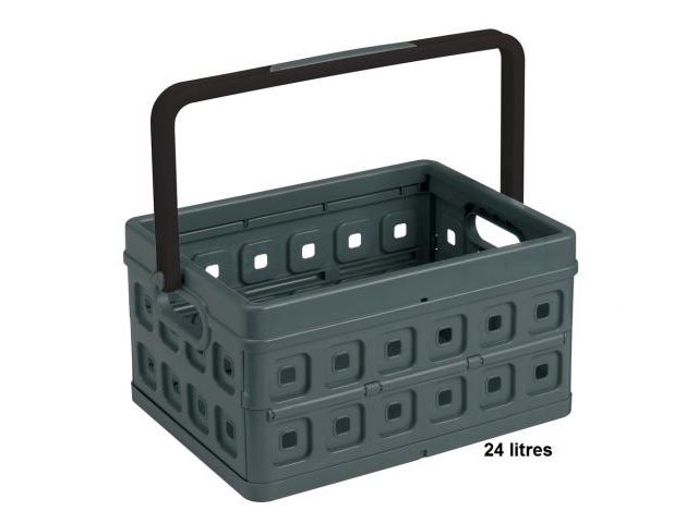 Bac de rangement plastique pliable 24L
