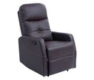 Identités - Fauteuil de relaxation Mercato simili-cuir chocolat - Ergonomique, 140 kg max, 2 ans garantie