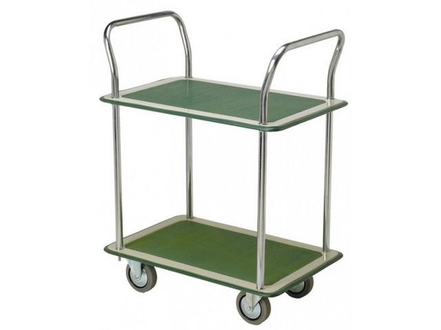 Chariot acier double plateaux 250 kg