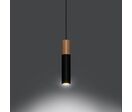 Suspension Lampe Bois Noire pour Ampoule GU10