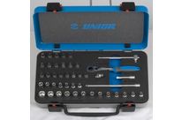 Coffret métal de douilles 1/4" 6 pans - 44 pièces