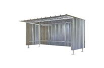 Mottez - Abri vélos tôle galvanisé - 10 places - 4.8m x 2.26m - Éco-responsable