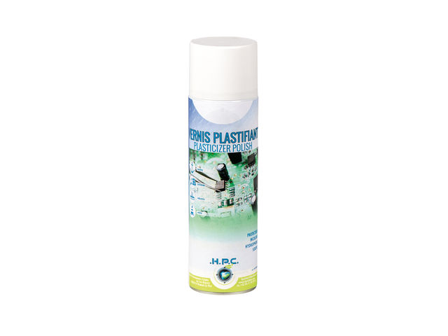 VERNIS PLASTIFIANT POUR CIRCUITS IMPRIMES INDUITS DOCUMENTS PROTECTEUR INCOLORE HYDROPHOBE SOUPLE AÉROSOL 650 / 500 ML