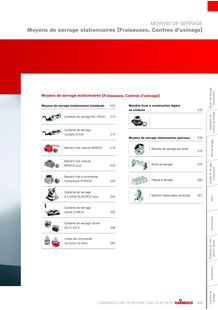MANDRINS DE SERRAGE STATIONNAIRE (fraiseuses, centres d'usinage)