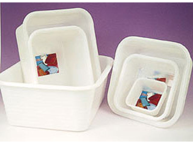 Cuvette de laboratoire carrée 7 L blanche