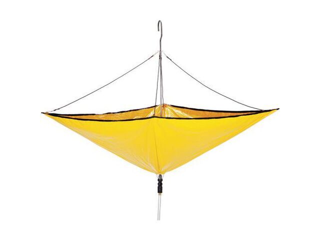 Pig - Déviateur de fuites parapluie - 123x123cm Jaune PVC/polyester - Barrage antipollution