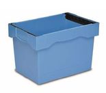 Bac emboîtable/gerbable sur rabats 600 x 400 x 200 mm | 37-6420-114