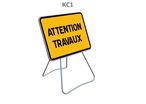 Panneau temporaire KC1 attention travaux