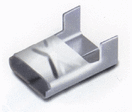 Chapes inox AISI 304 w4 : Clip L W4 Larg 10 pour feuillard ep.0,4 