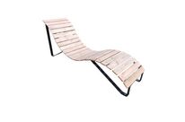 Transat en métal et bois avec logo personnalisable