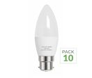 Pack de  10 - Ampoule B22 LED 6W 220V C37 180° - Blanc Chaud 2300K - 3500K