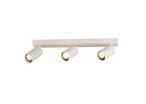 Plafonnier 3 Spots Orientables pour Ampoule GU10 - Blanc
