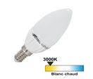 Ampoule led flamme E14 4 watt (eq. 30 watt) - Couleur eclairage - Blanc chaud 3000°K