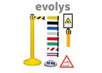 Poteau de Guidage à Sangle EVOLYS Jaune