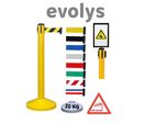 Poteau de Guidage à Sangle EVOLYS Jaune