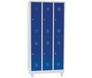 Manutan Expert - Vestiaire multicases sur pieds L=300mm 3 colonnes 6 cases bleu - Acier époxy - 1900x885x500mm - Garanti 10 ans