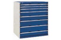 Bott - Armoire Multitiroirs Atelier - 8 Tiroirs 1500kg - Acier Gris/Bleu - 1050x750x1200mm