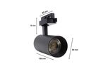 Pack de 20 - Spot LED sur Rail Triphasé CCT 20W 60° Noir
